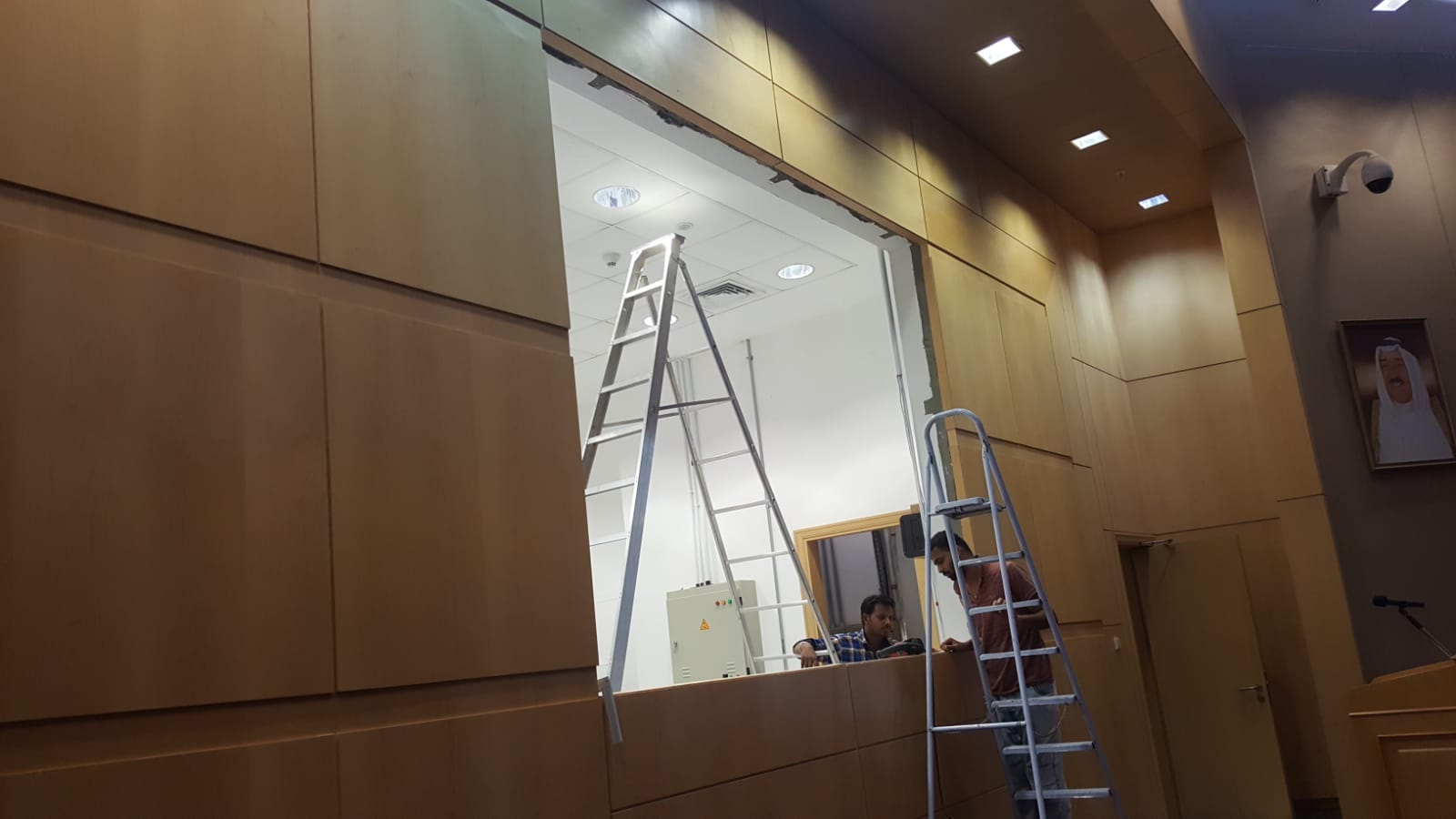 LED screen installation place is empty