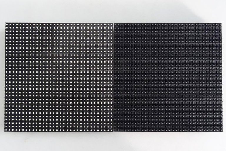 light-emitting diodes on the outdoor black lamp LED screen as pixels to present images