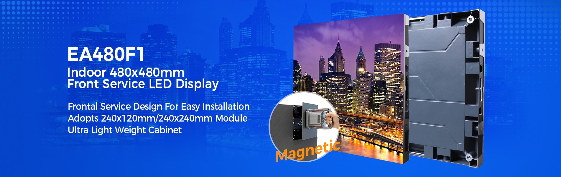 EA480F1 480x480 Indoor HD Front Service LED Display LED Display Factory from China