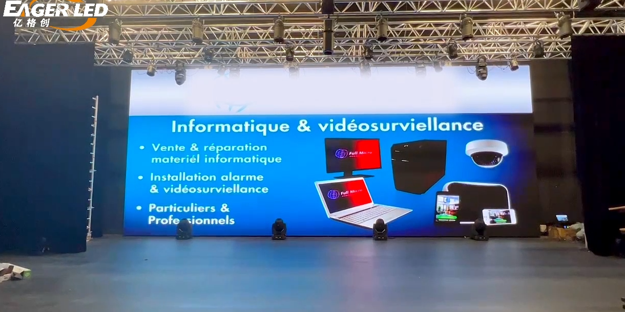 125m P3.91 indoor front Service display screen in France Indoor Front Service Display Screen