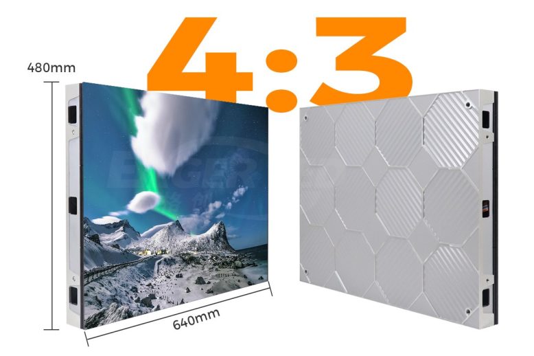 Pantalla LED EA640F2 Gabinete LED EA640F2 de 640x480 mm con una relación de aspecto de 4:3