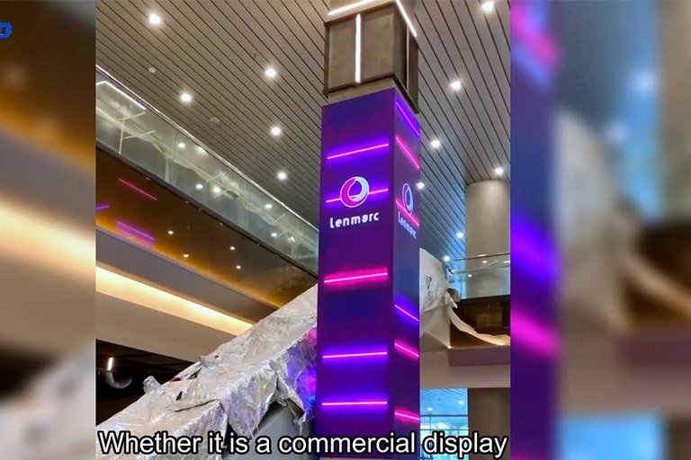 Right angle column screen