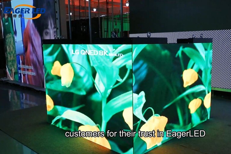 P2.97 Bevel edge EA500C3 rental LED cube screen sent to Czech Republic