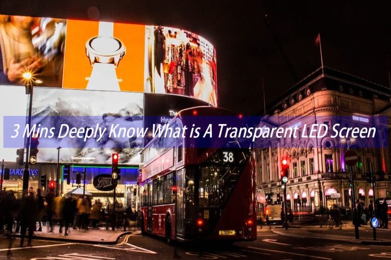 Product Advertising displayed on the transparent LED display