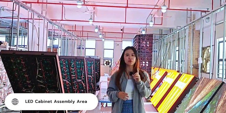 EagerLED โรงงานผลิตจอแอลอีดี EagerLED พื้นที่ประกอบและทดสอบตู้สำหรับผู้จำหน่ายจอ LED