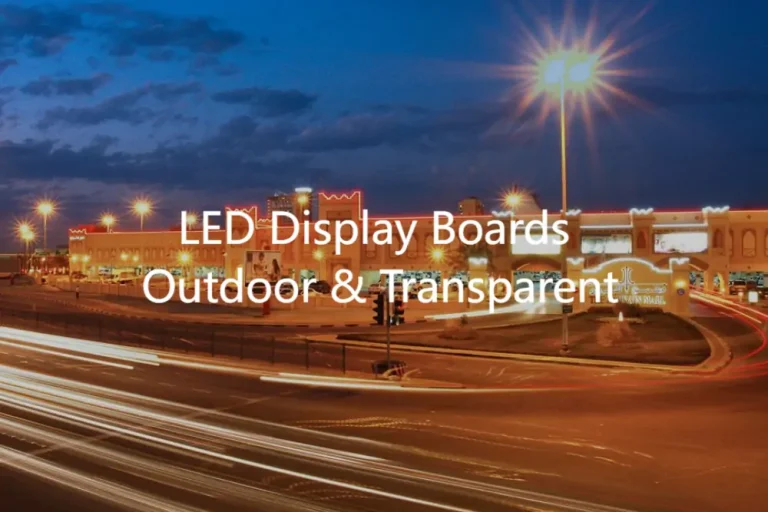 Comparison of outdoor and transparent LED displays