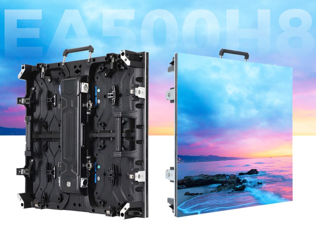 EA500H8 500 x 500 mm rental LED display cabinet