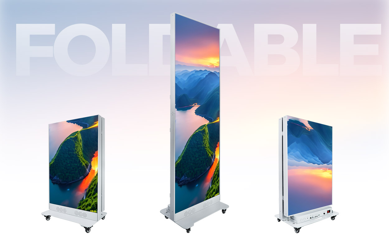 Foldable Poster LED Screen 1 LED Display Manufacturer in China EagerLED foldable poster LED screen
