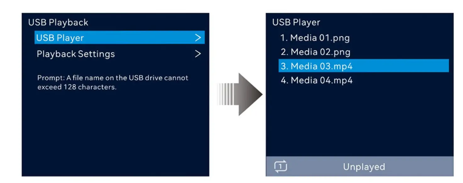 Playing Media By USB