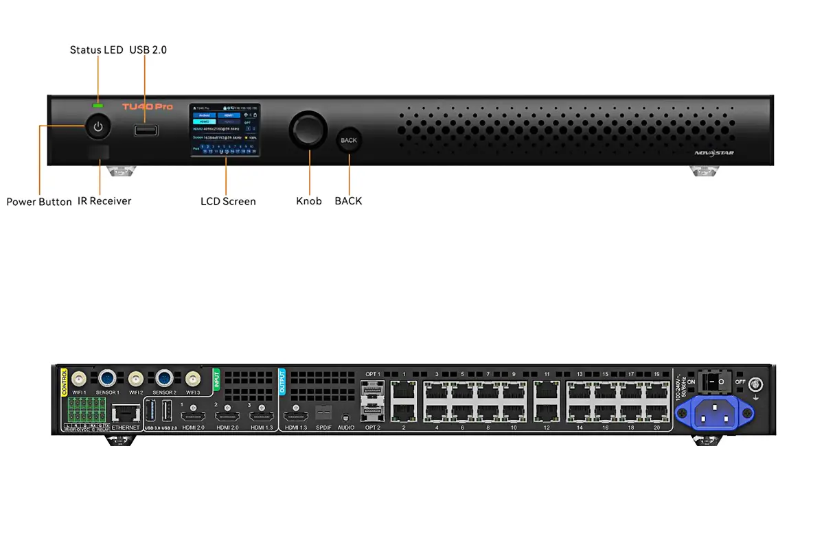 TU40 Pro Playback Control Processor LED Display Manufacturer in China EagerLED TU40 Pro Playback Control Processor