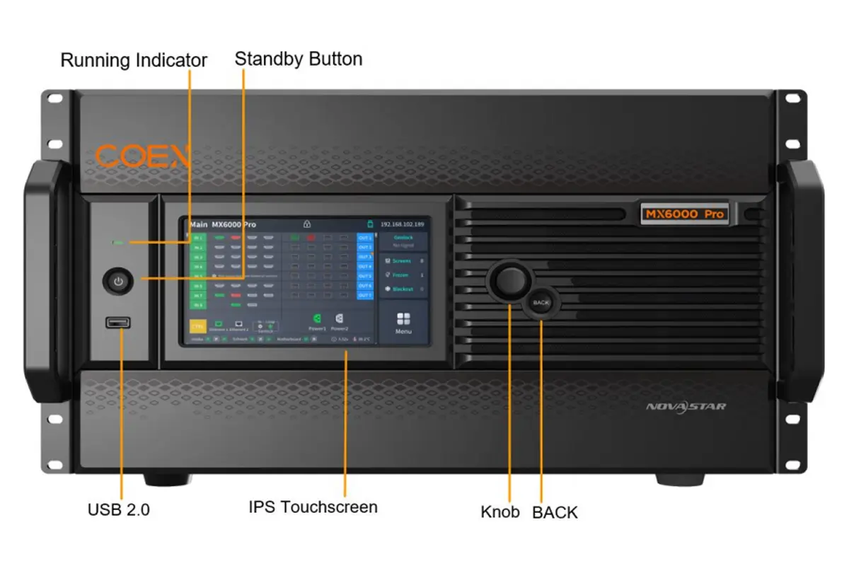 Novastar MX6000 Pro Front Panel LED Display Manufacturer in China EagerLED Novastar MX6000 Pro Front Panel