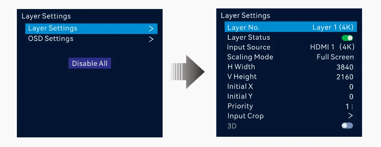 VX600 Pro layer settings LED Display Manufacturer in China EagerLED VX600 Pro layer settings