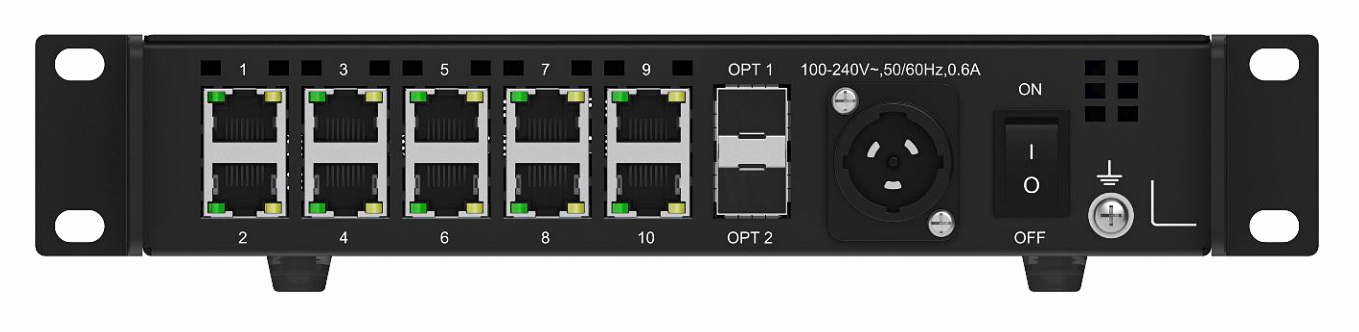 Novastar CVT10 Fiber Converter Rear Panel