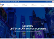 EagerLED LED display manufacturer website showing a city illuminated by digital LED billboards.
