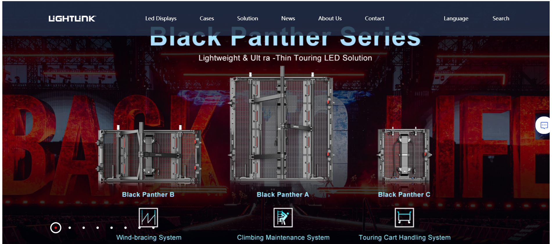 120 Lightlink LED Display Manufacturer LED Display Manufacturer in China EagerLED Lightlink LED display manufacturer product lineup featuring Black Panther touring LED panels
