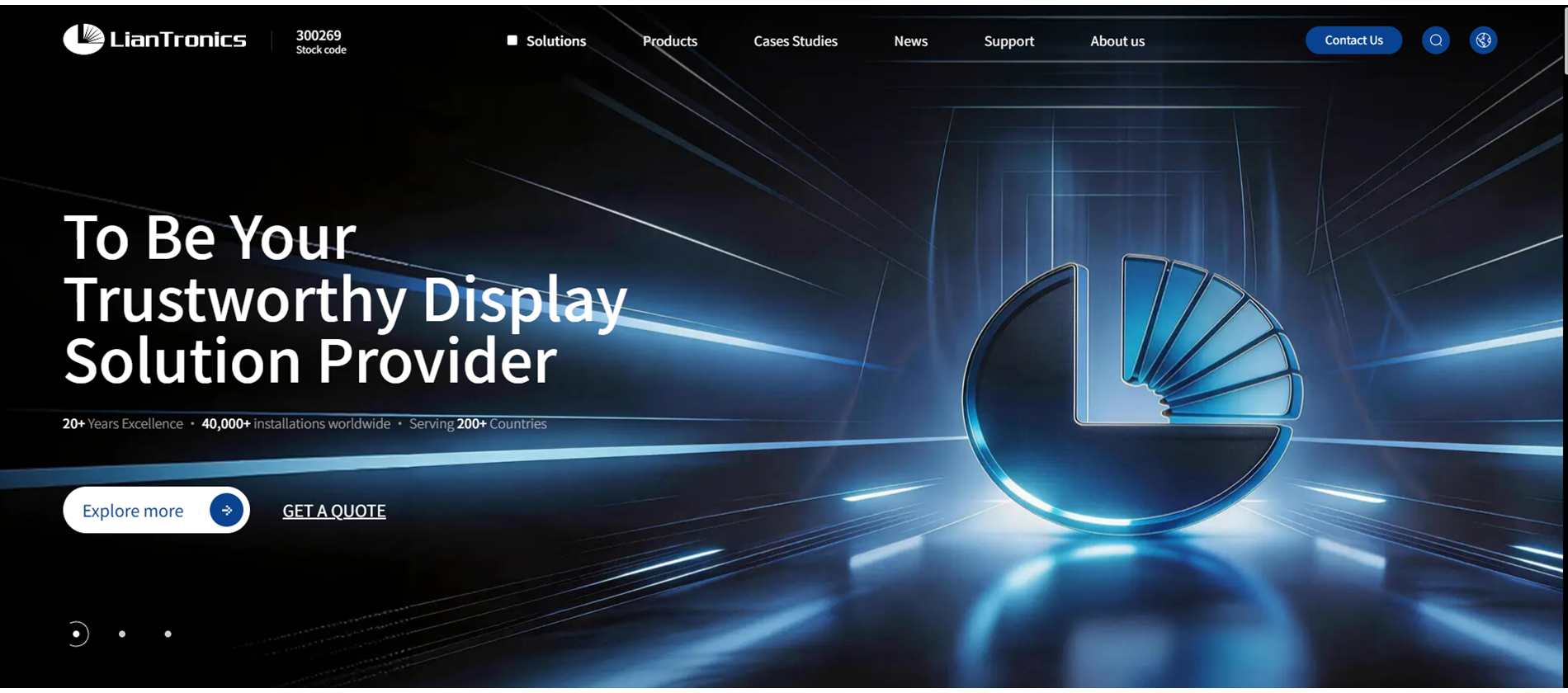 15 LianTronics LED Display Manufacturer LED Display Manufacturer in China EagerLED LianTronics LED display manufacturer homepage presenting its professional display solutions