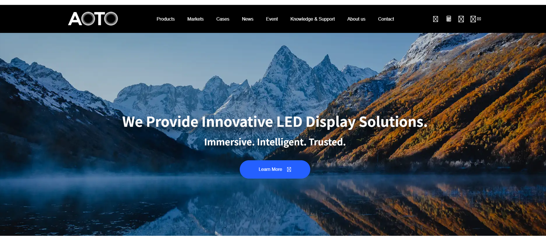 16 AOTO Electronics LED Display Manufacturer LED Display Manufacturer in China EagerLED AOTO Electronics LED display manufacturer homepage featuring innovative LED display solutions