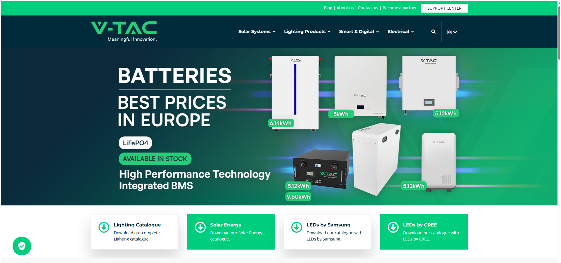 39 VTAC Europe LED Display Manufacturer in China EagerLED V TAC Europe batteries and energy storage products promotional banner