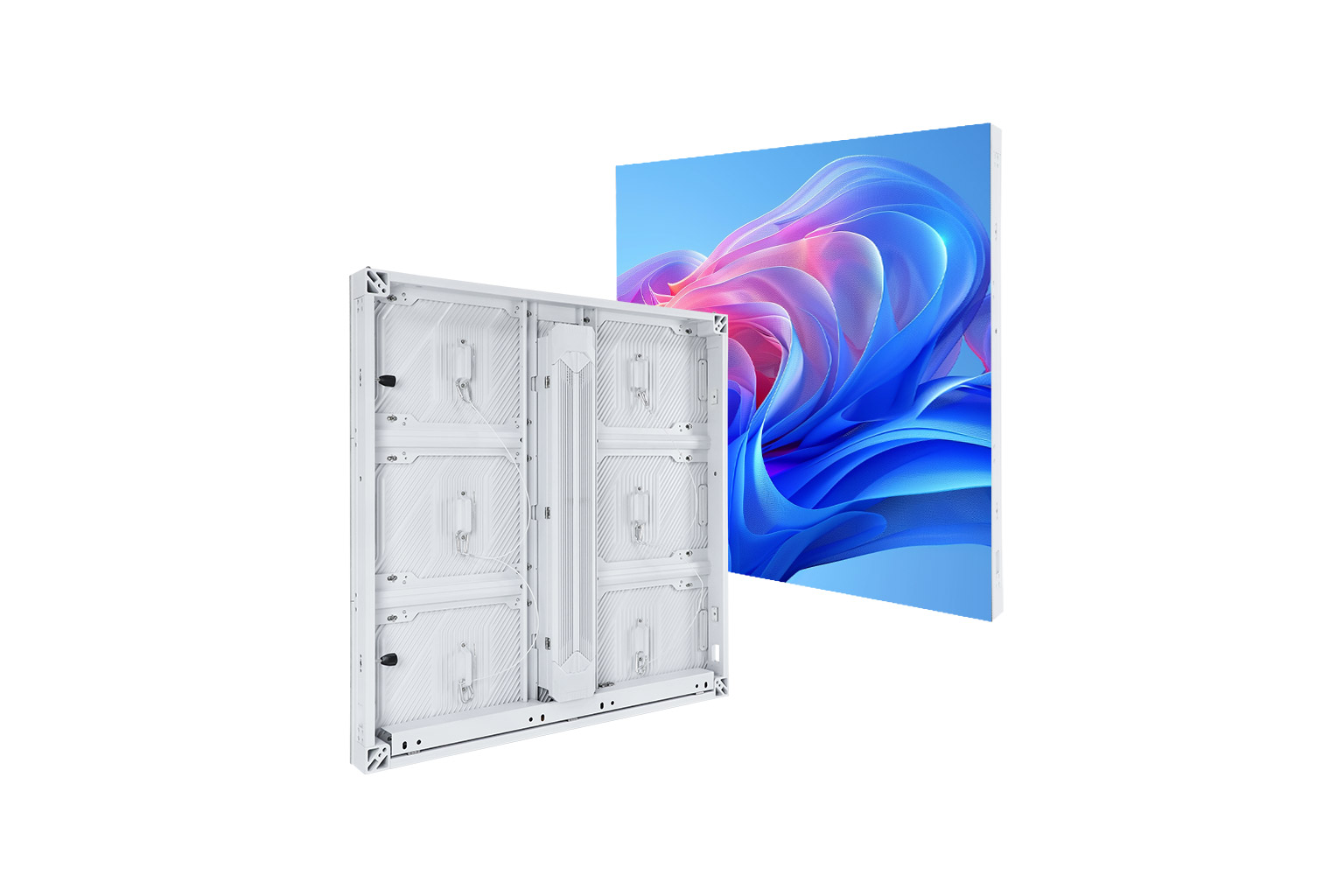 LED Display Cabinet LED Display Manufacturer in China EagerLED Back view of an LED display cabinet showing internal modules and mounting structure