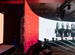 Concave curved LED screen used as a concert stage backdrop