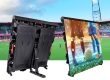 Vistas frontal e traseira de EagerLED EA960SP4 painéis de LED para estádios
