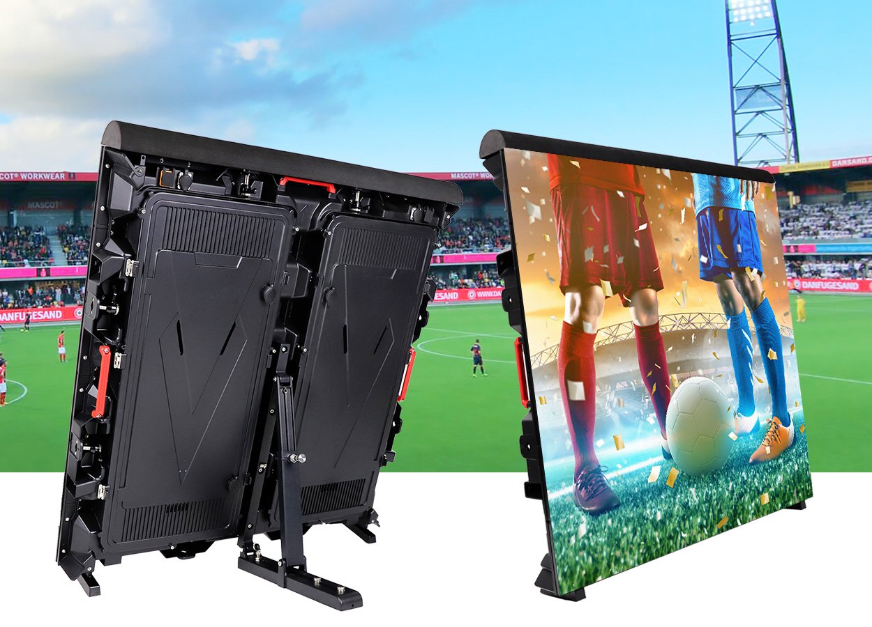 Tampilan depan dan belakang EagerLED EA960SP4 kabinet display LED stadion, Produsen Display LED di China EagerLED Tampilan depan dan belakang EagerLED Kabinet display LED stadion EA960SP4